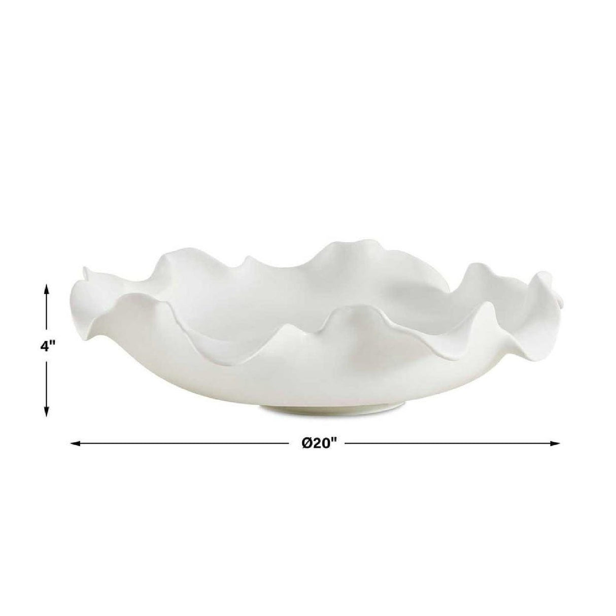 Organic-Shaped Ceramic Indoor/Outdoor Bowl | Uttermost Wave Crest - www.oroa.com