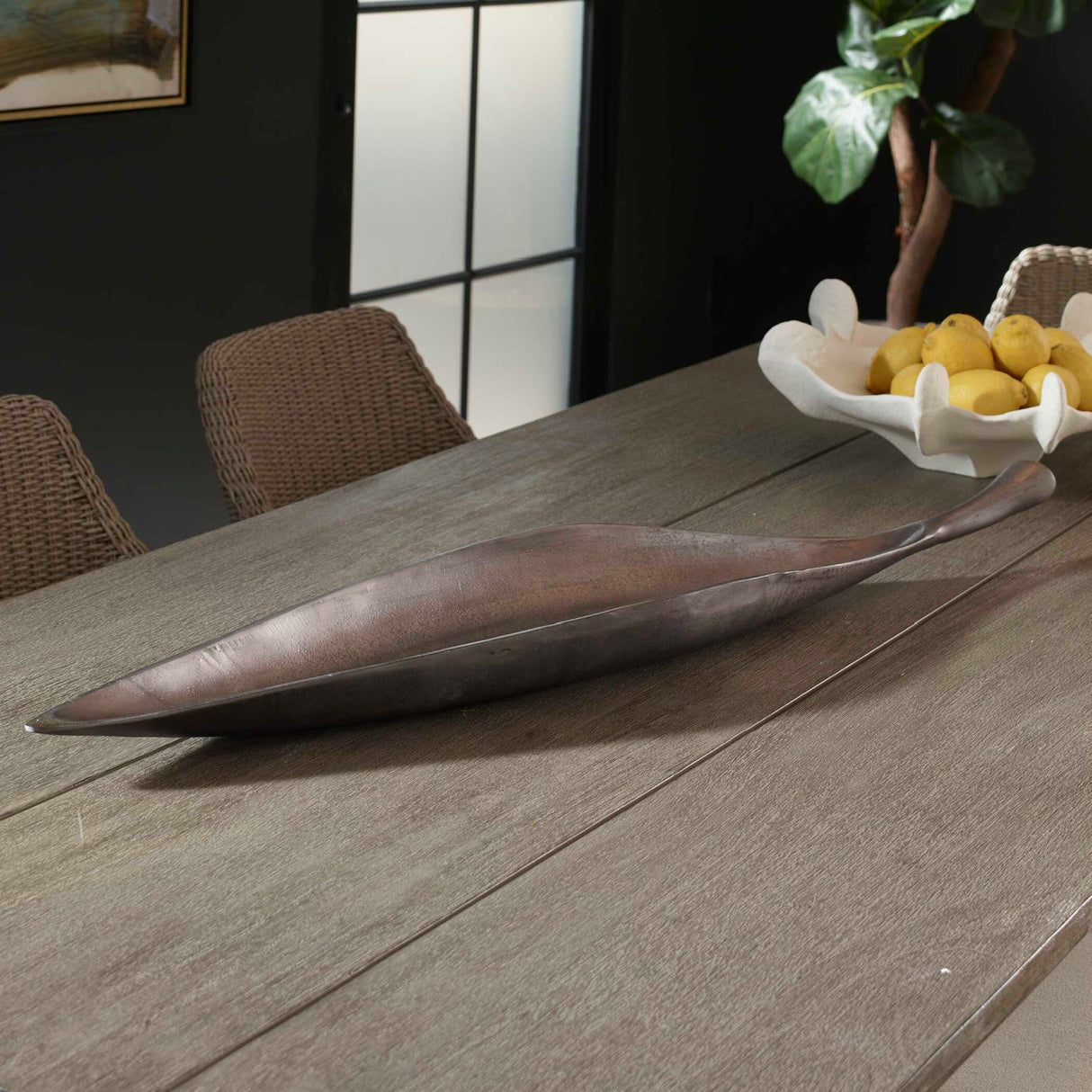 Modern European furniture - Dark Nickel Indoor/Outdoor Bowl - www.oroa.com