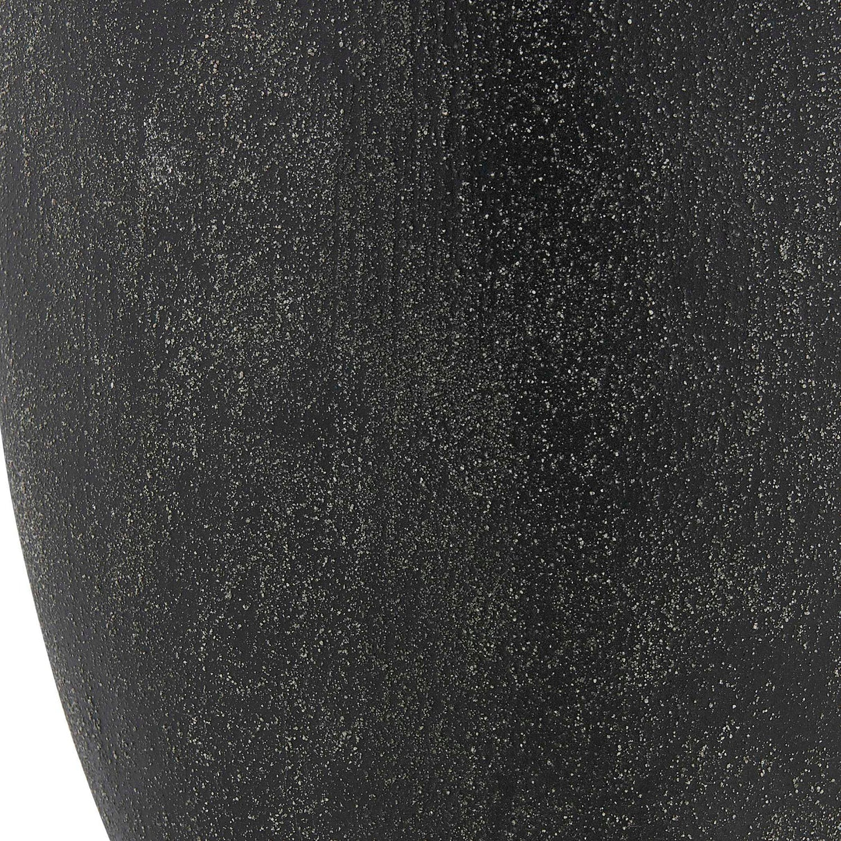 Modern European furniture - Black Earthenware Indoor/Outdoor Vases (2) - www.oroa.com