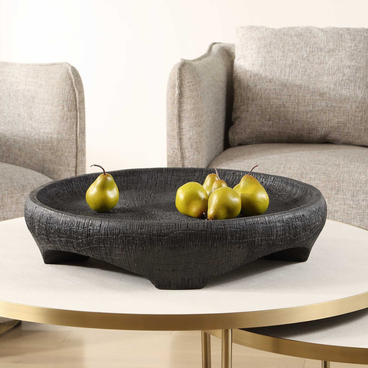 Modern European furniture - Black Textured Indoor/Outdoor Bowl - www.oroa.com
