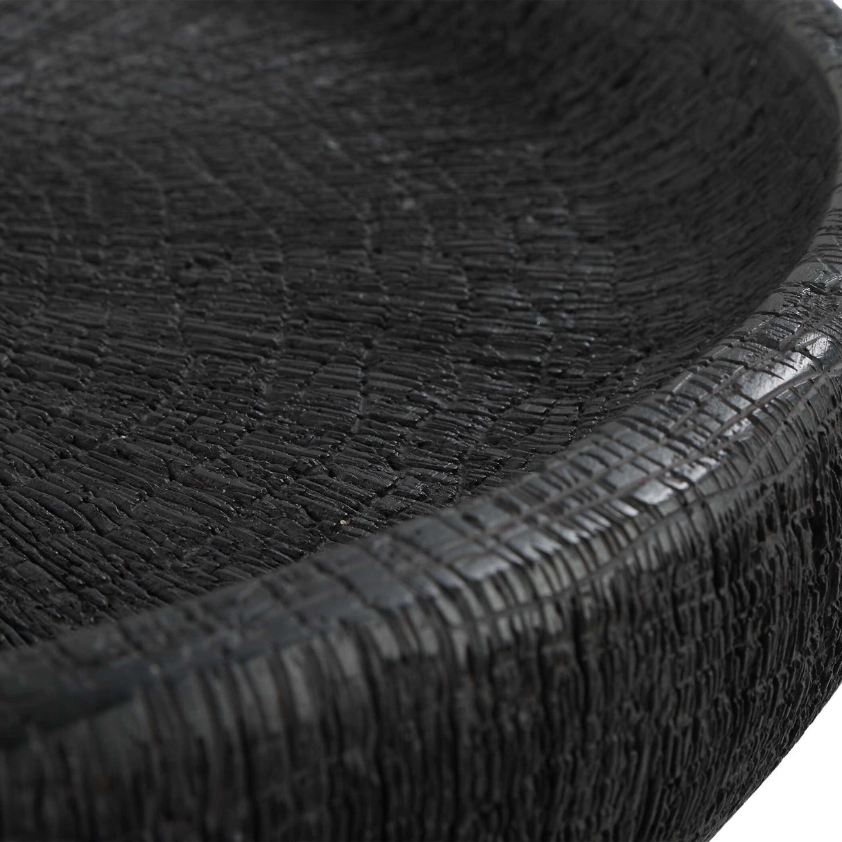 Modern European furniture - Black Textured Indoor/Outdoor Bowl - www.oroa.com