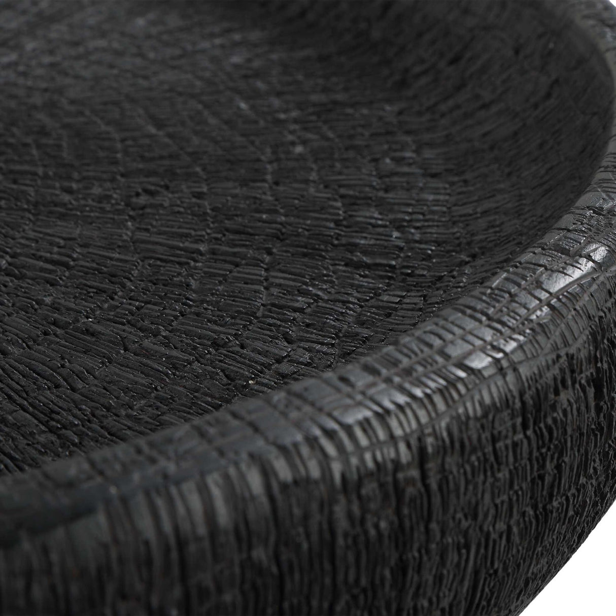 Modern European furniture - Black Textured Indoor/Outdoor Bowl - www.oroa.com