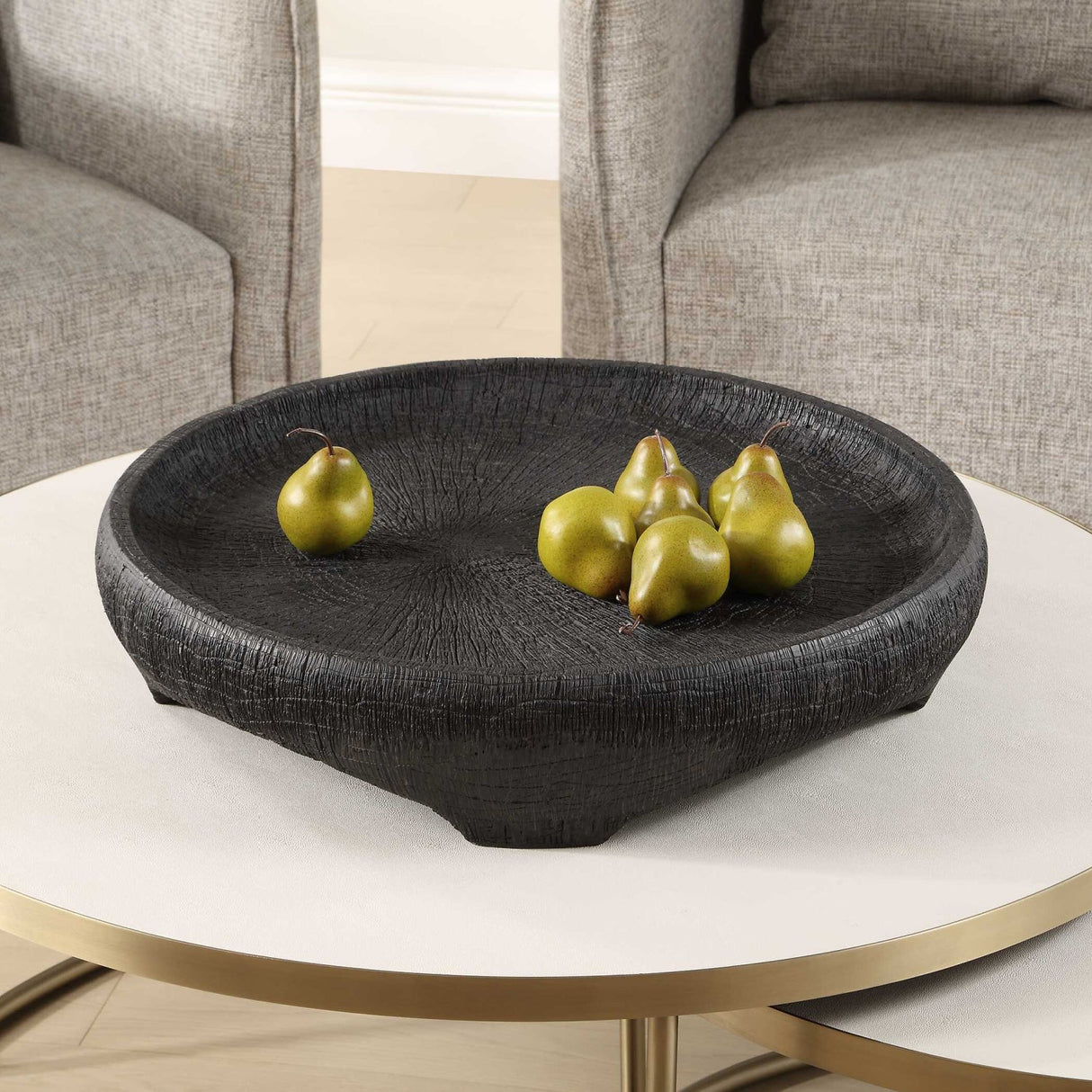 Modern European furniture - Black Textured Indoor/Outdoor Bowl - www.oroa.com