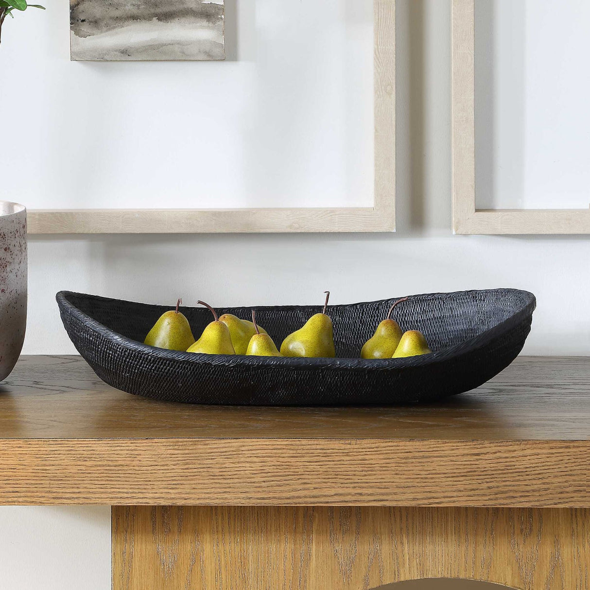 Modern European furniture - Black Oblong Indoor/Outdoor Bowl - www.oroa.com