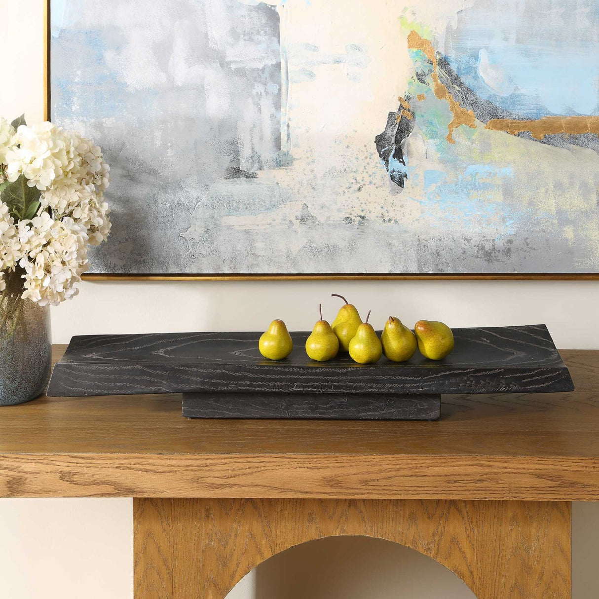 Modern European furniture - Black Casted Wood Indoor/Outdoor Tray - www.oroa.com