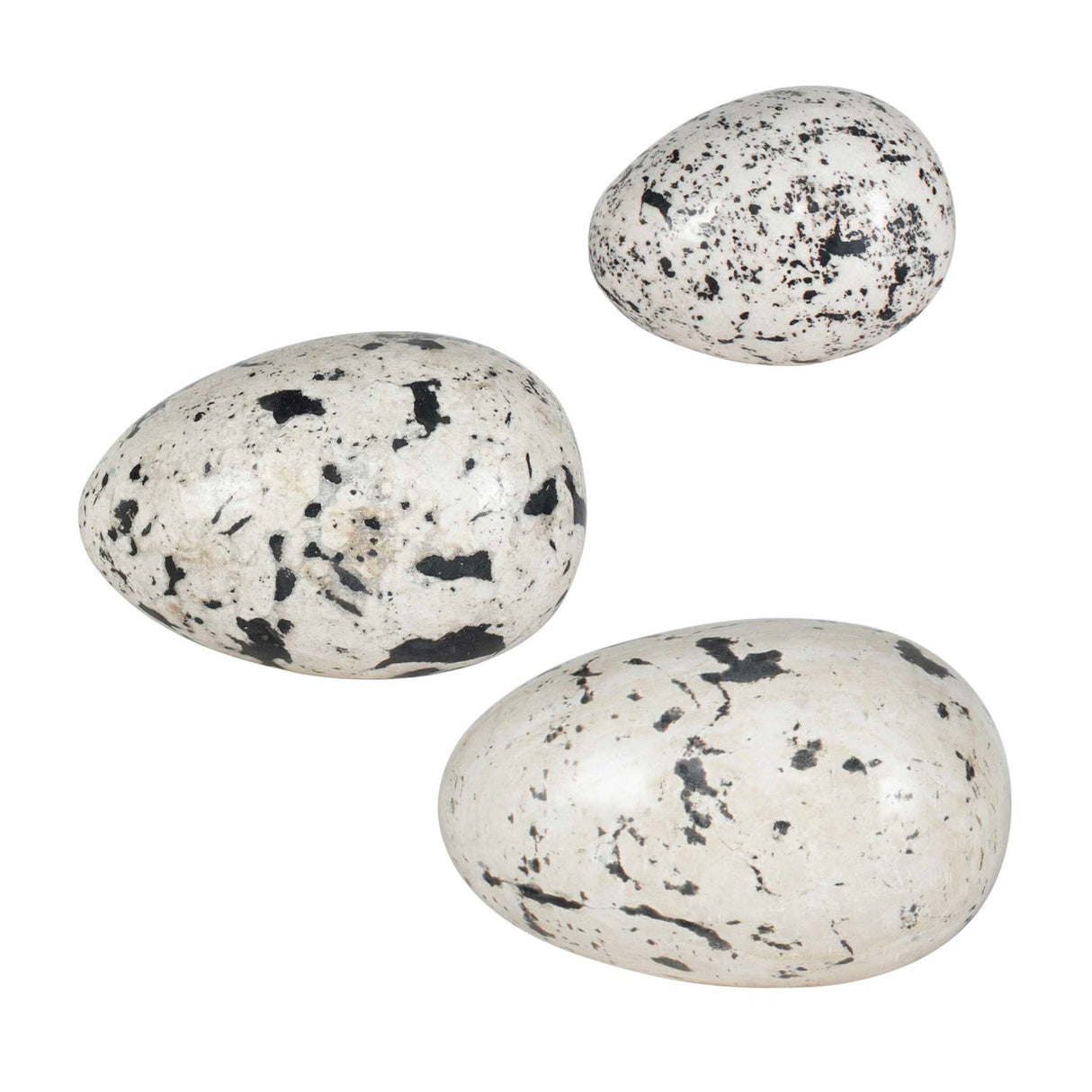 Modern European furniture - Speckled Stone Indoor/Outdoor Egg Sculptures (3) - www.oroa.com
