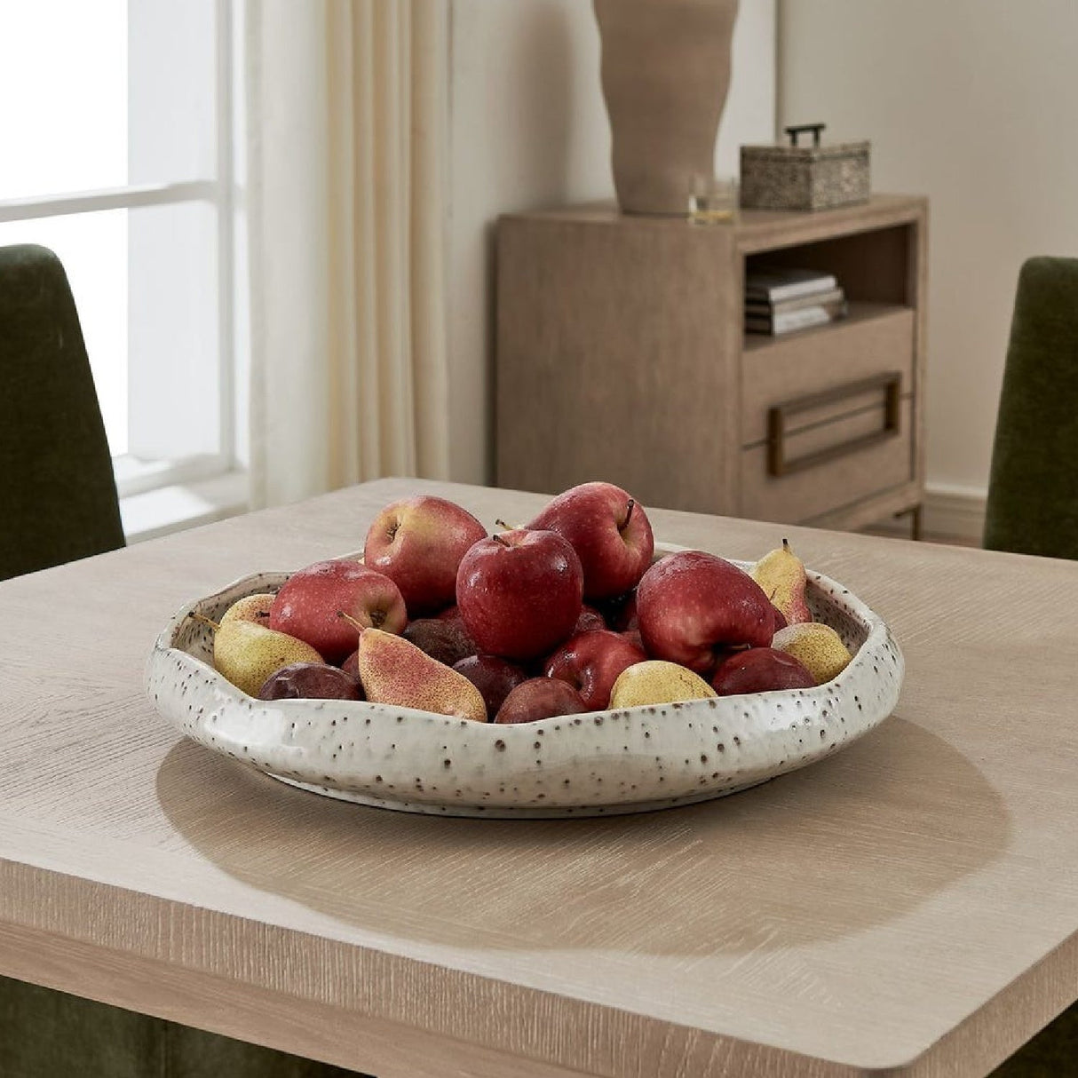 Modern European furniture - Pitted Earthenware Indoor/Outdoor Bowl - www.oroa.com