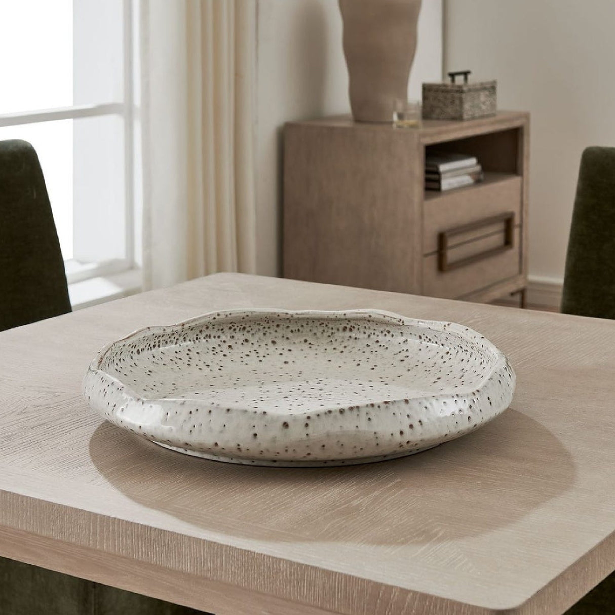 Modern European furniture - Pitted Earthenware Indoor/Outdoor Bowl - www.oroa.com