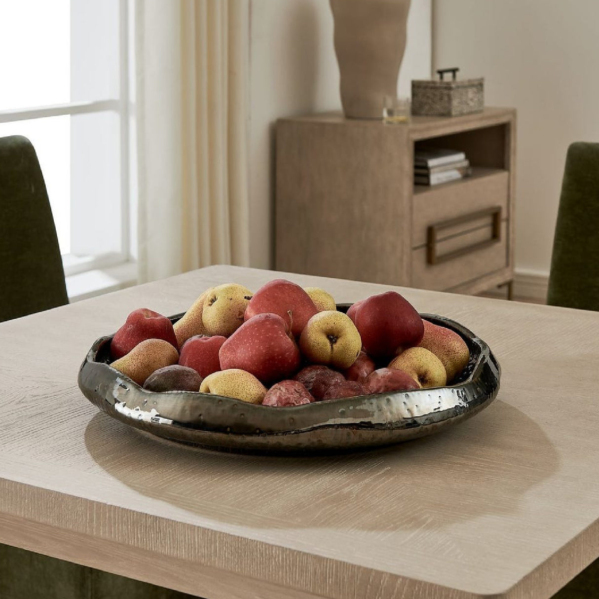 Pitted Earthenware Indoor/Outdoor Bowl | Uttermost Stardust Ripple