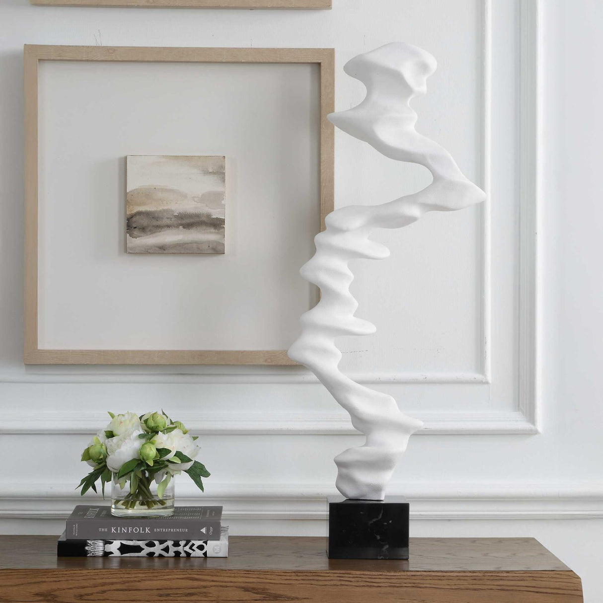 Modern European furniture - White Abstract Indoor/Outdoor Sculpture - www.oroa.com
