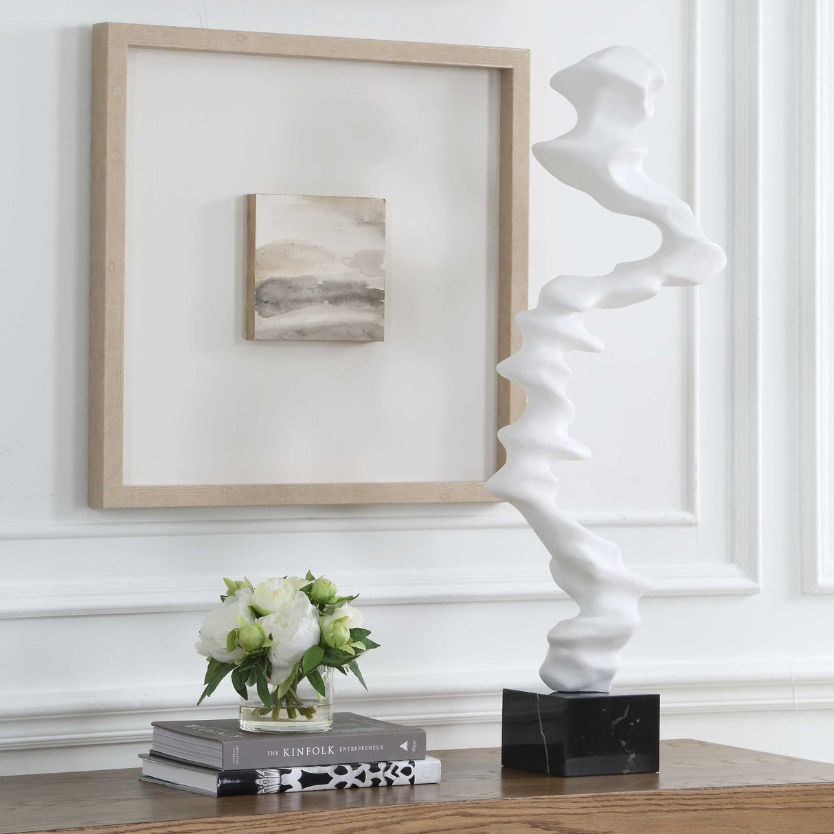 Modern European furniture - White Abstract Indoor/Outdoor Sculpture - www.oroa.com