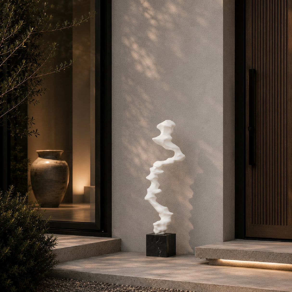 Modern European furniture - White Abstract Indoor/Outdoor Sculpture - www.oroa.com