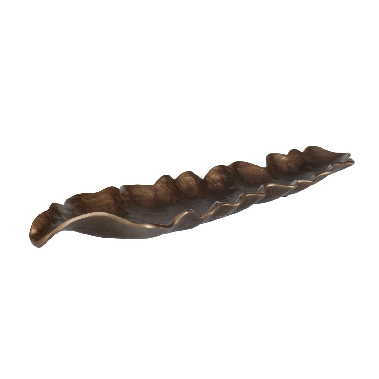Modern European furniture - Leaf-Inspired Bronze Indoor/Outdoor Tray - www.oroa.com
