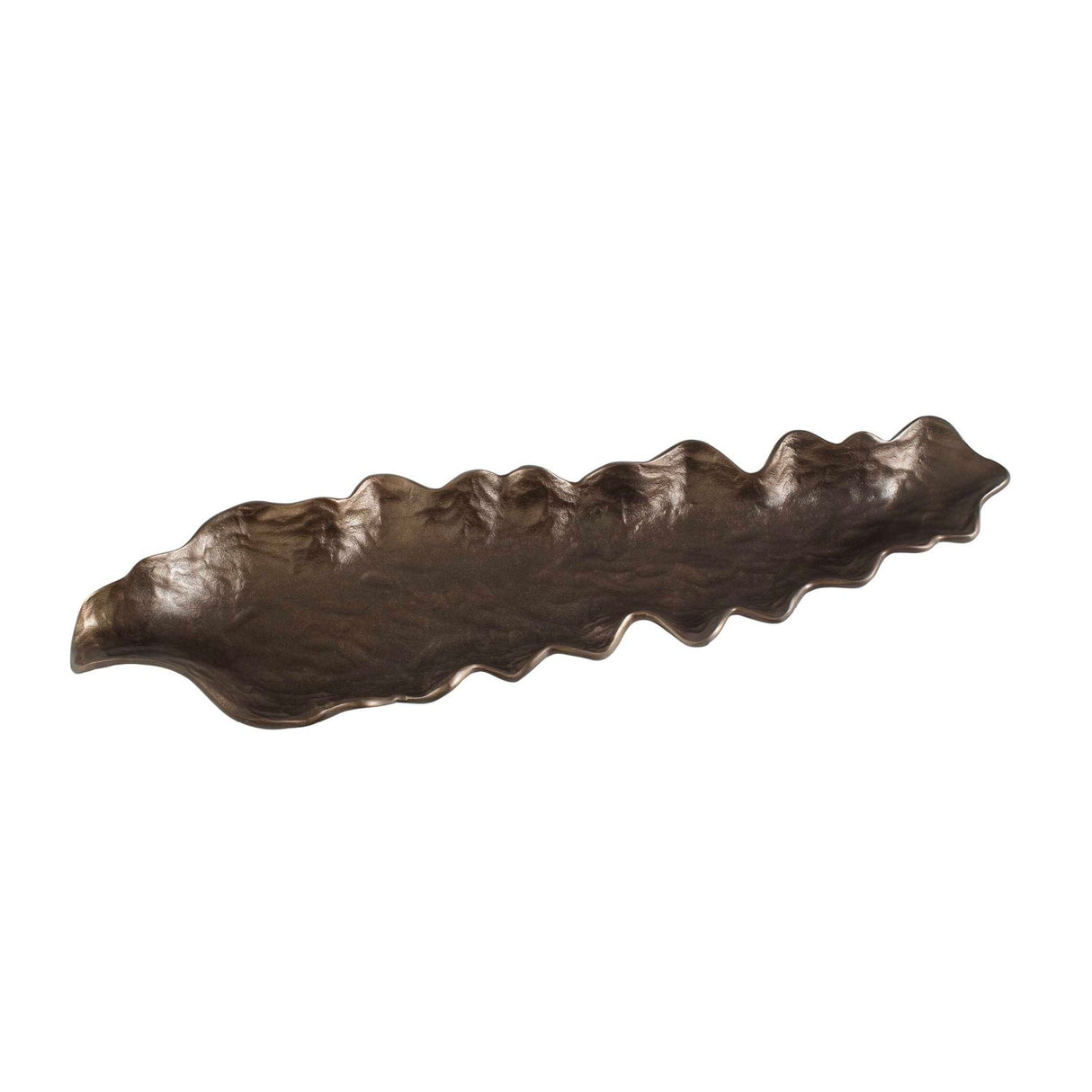 Modern European furniture - Leaf-Inspired Bronze Indoor/Outdoor Tray - www.oroa.com