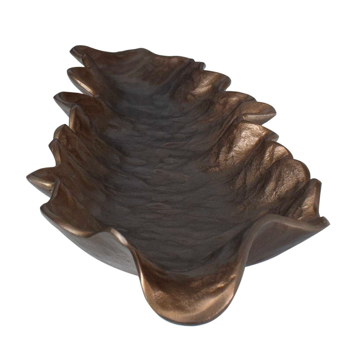 Modern European furniture - Leaf-Inspired Bronze Indoor/Outdoor Tray - www.oroa.com