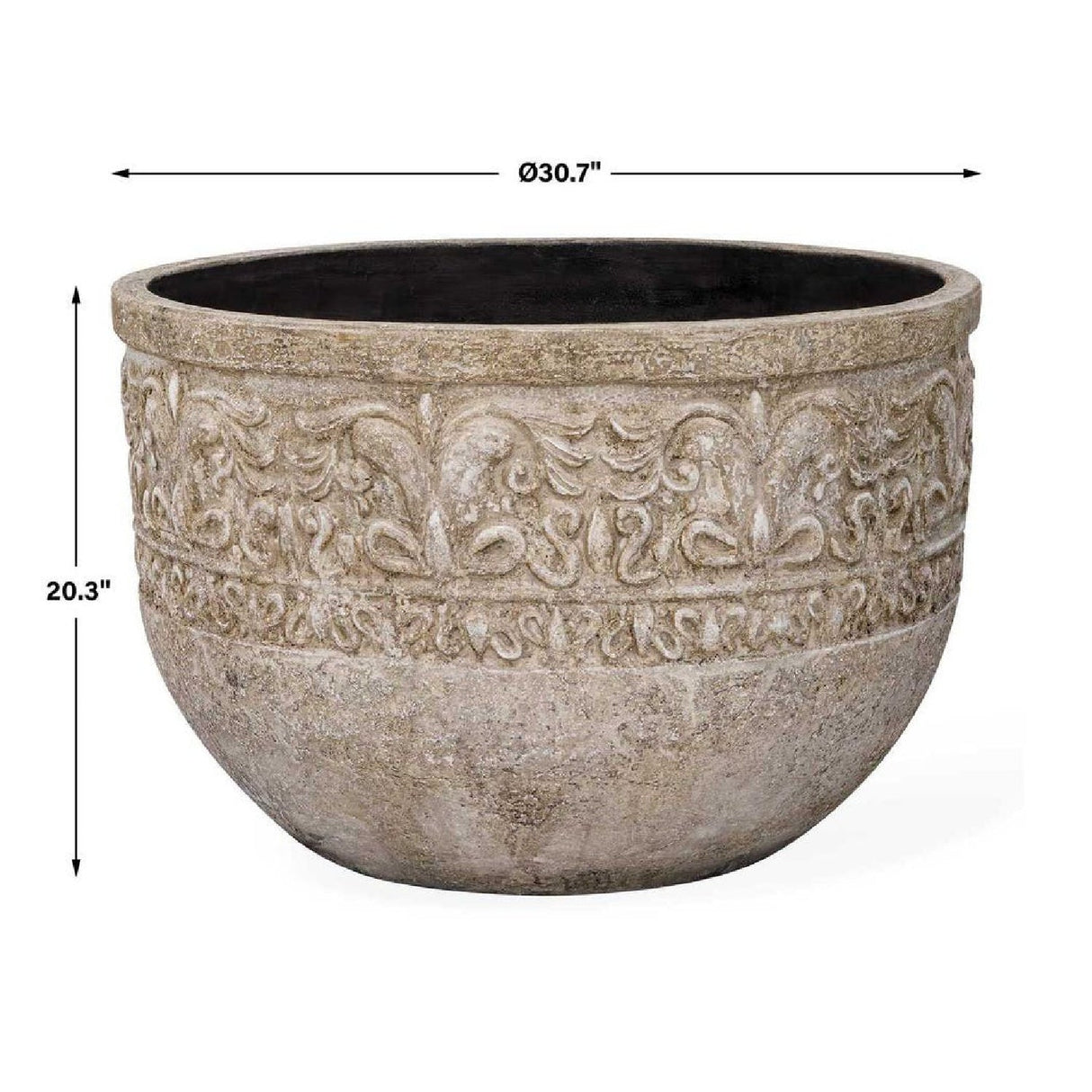 Embossed Stone-Like Indoor/Outdoor Planter | Uttermost Regalia - www.oroa.com