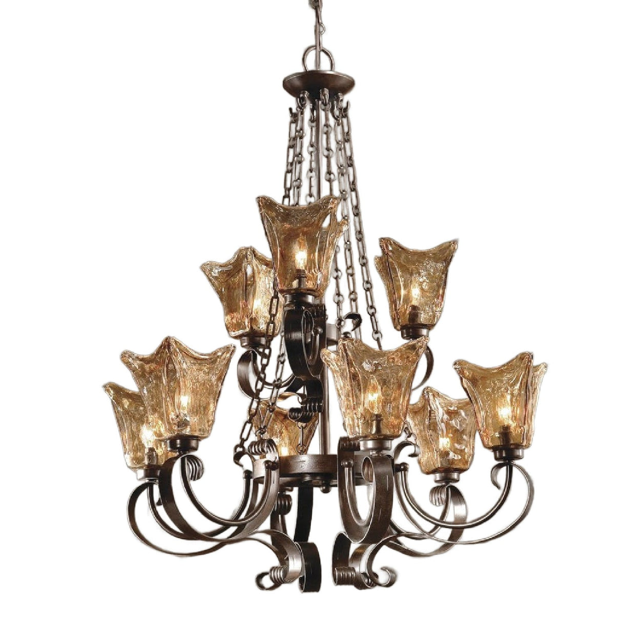 Handmade Glass 9-Light Chandelier | Uttermost Vetraio - www.oroa.com