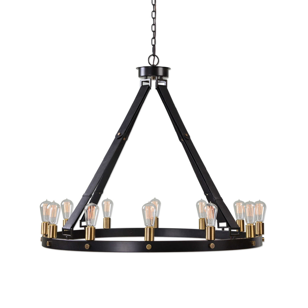 Modern European furniture - Round Bronze 12-Light Chandelier - www.oroa.com