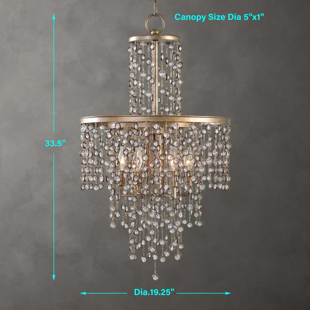 Modern European furniture - Crystal Cascade 6-Light Chandelier - www.oroa.com