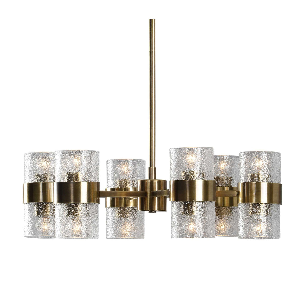Modern European furniture - Glass Cylinders 12-Light Chandelier - www.oroa.com