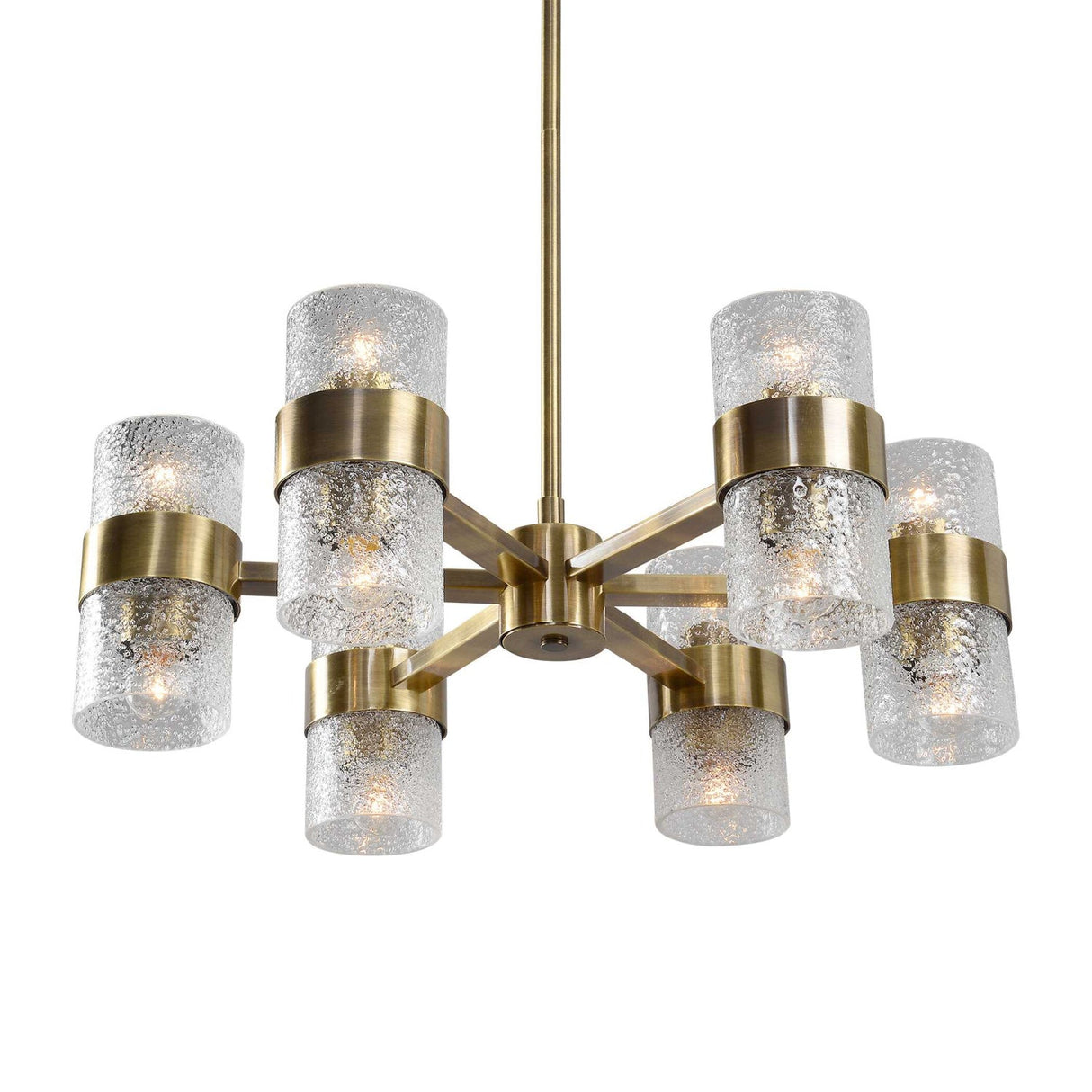 Modern European furniture - Glass Cylinders 12-Light Chandelier - www.oroa.com