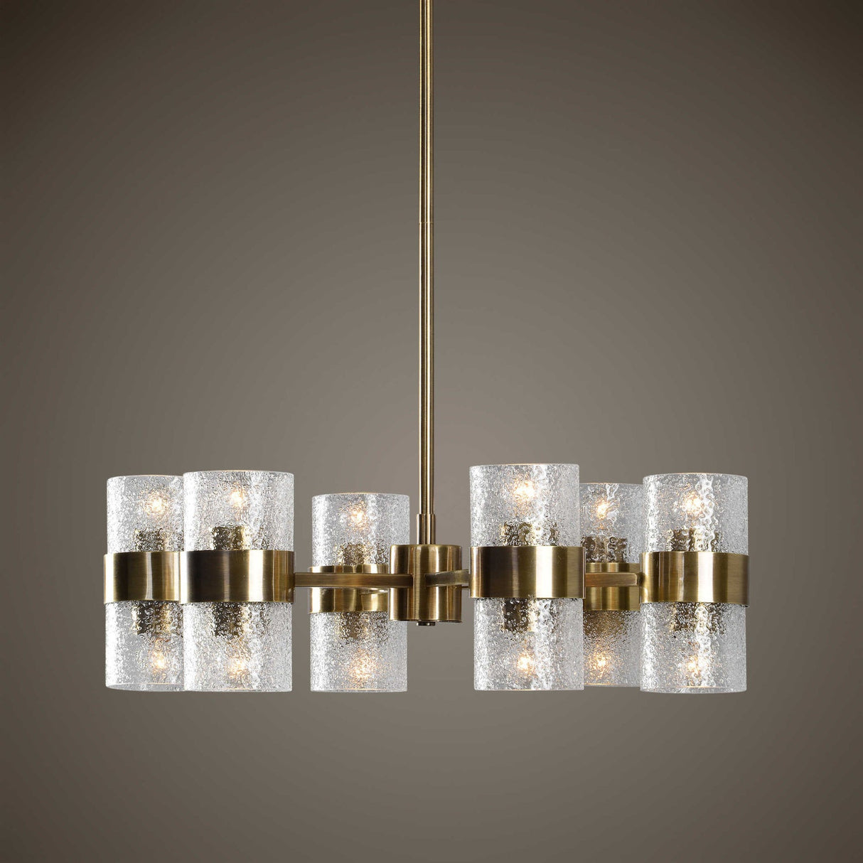 Modern European furniture - Glass Cylinders 12-Light Chandelier - www.oroa.com