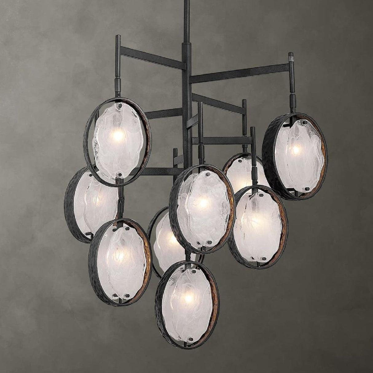 Bronze Framed Glass Chandelier | Uttermost Maxin - www.oroa.com