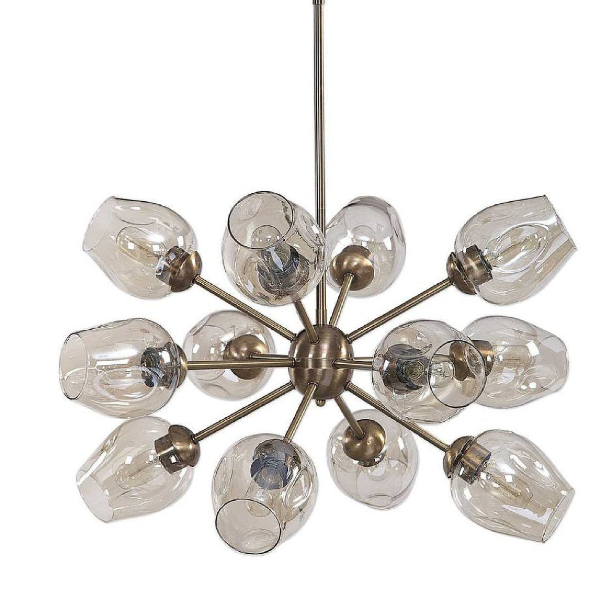 Dimpled Glass 12-Light Chandelier | Uttermost Chet - www.oroa.com
