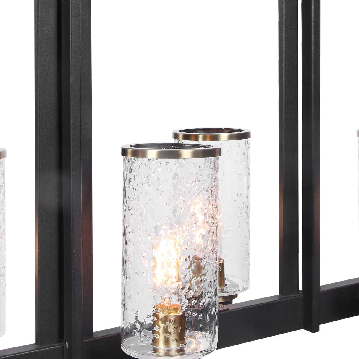 Modern European furniture - Black Framed 6-Light Island Lamp - www.oroa.com