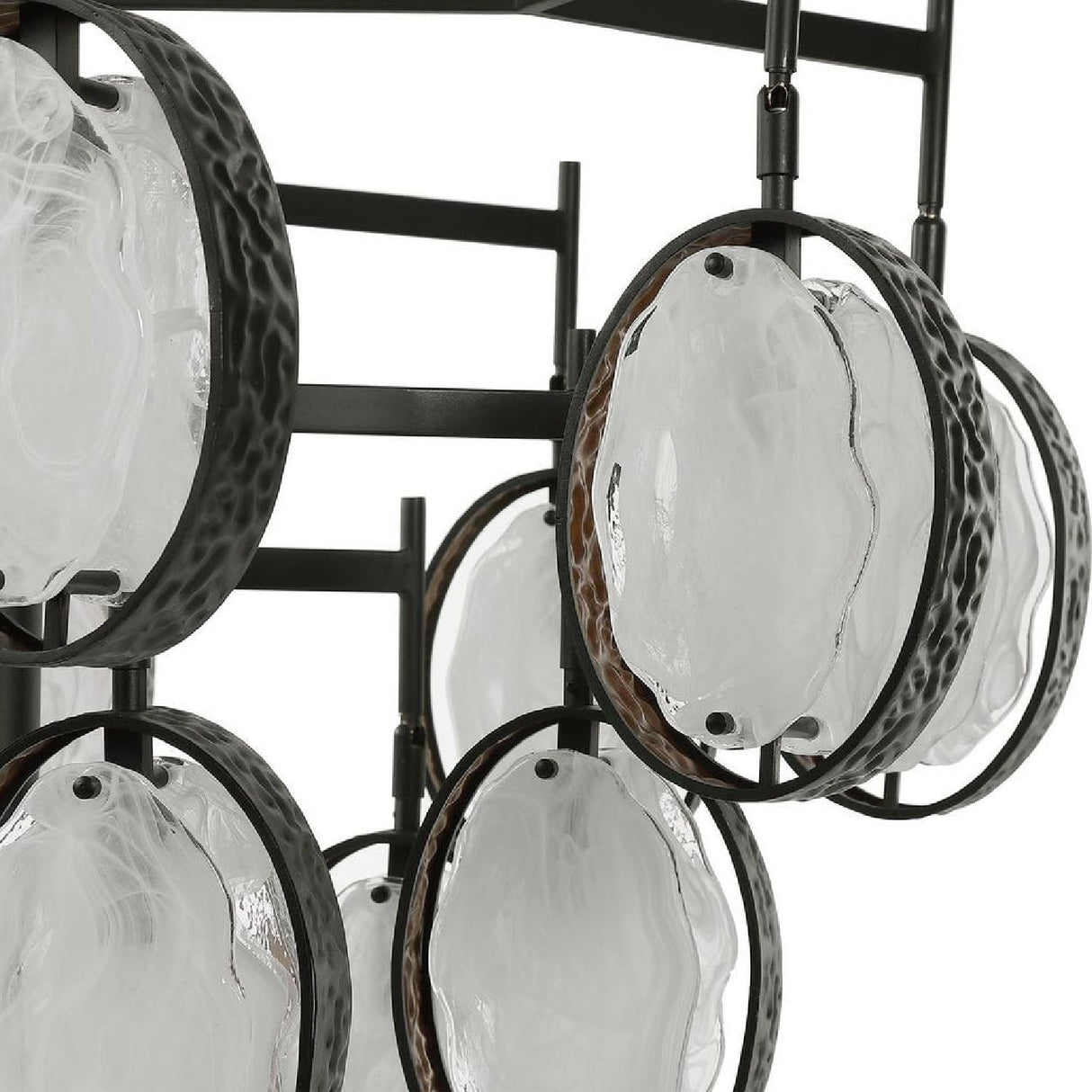 Bronze Framed Glass Chandelier | Uttermost Maxin - www.oroa.com