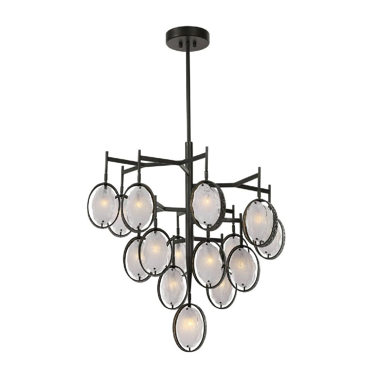 Bronze Framed Glass Chandelier | Uttermost Maxin - www.oroa.com