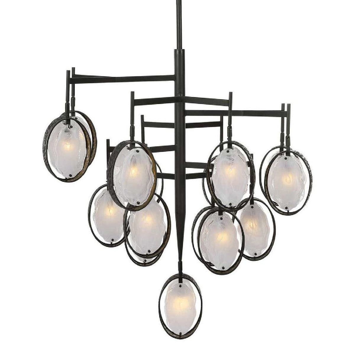 Bronze Framed Glass Chandelier | Uttermost Maxin - www.oroa.com