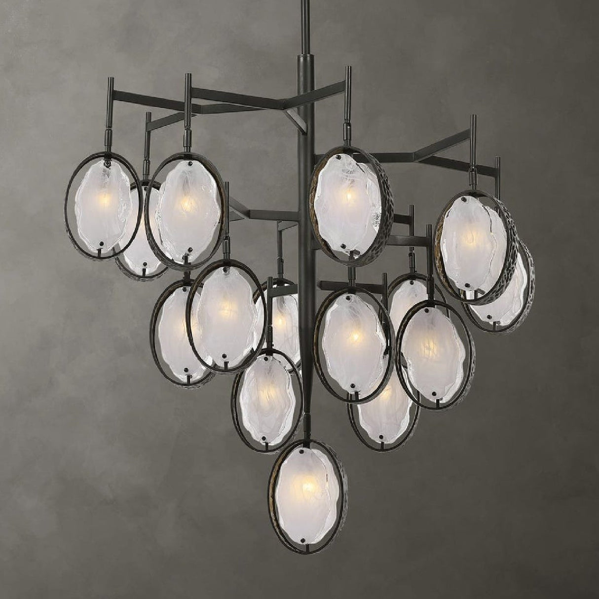 Bronze Framed Glass Chandelier | Uttermost Maxin - www.oroa.com
