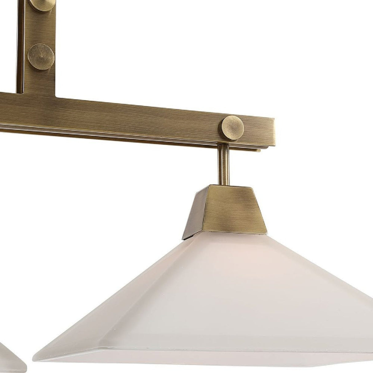 Frosted Glass 3-Light Linear Chandelier | Uttermost Brookdale - www.oroa.com