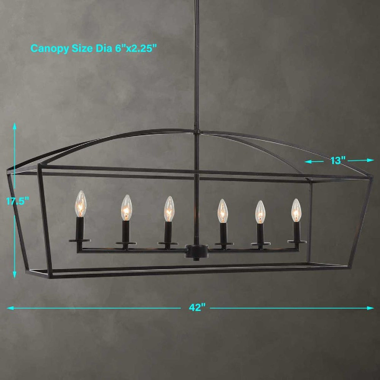 Modern European furniture - Bronze 6-Light Linear Chandelier - www.oroa.com