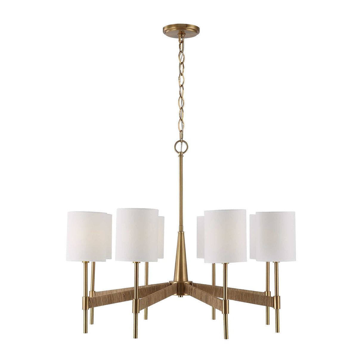 White Linen 8-Light Chandelier | Uttermost Lautoka