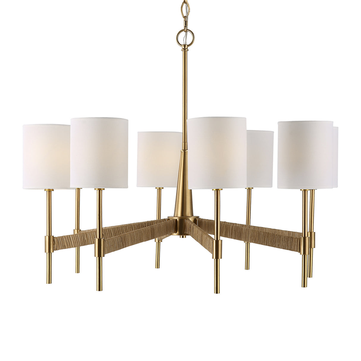 White Linen 8-Light Chandelier | Uttermost Lautoka