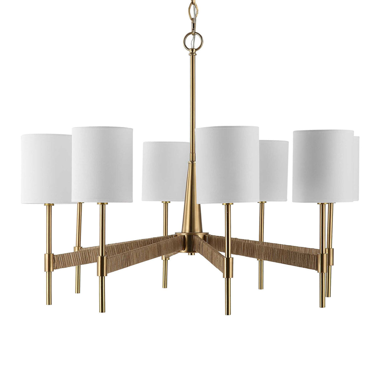 White Linen 8-Light Chandelier | Uttermost Lautoka