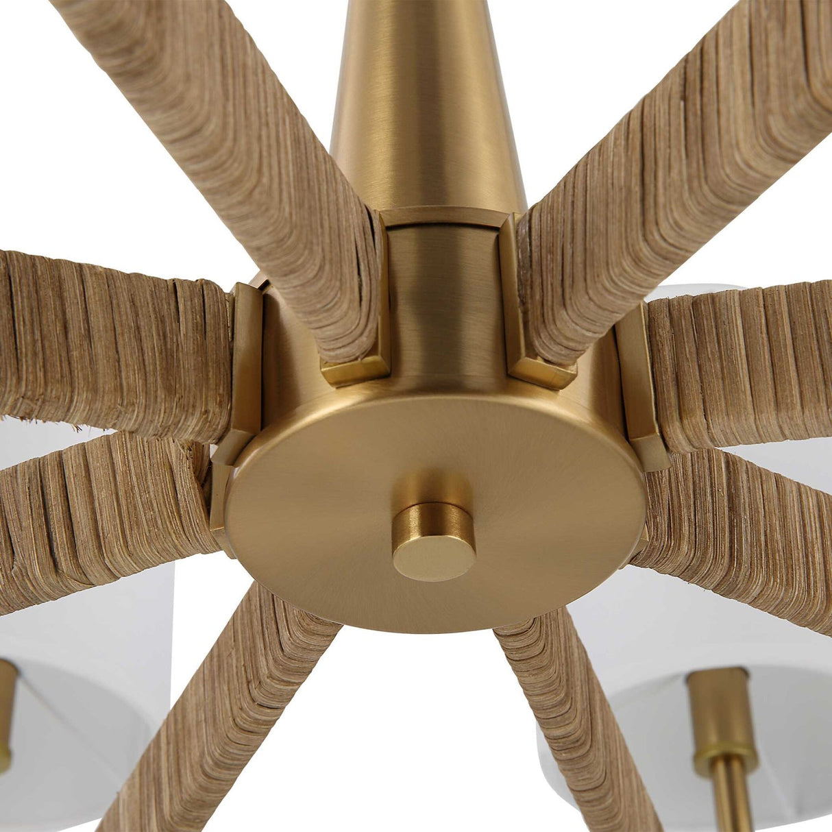Modern European furniture - White Linen 8-Light Chandelier - www.oroa.com