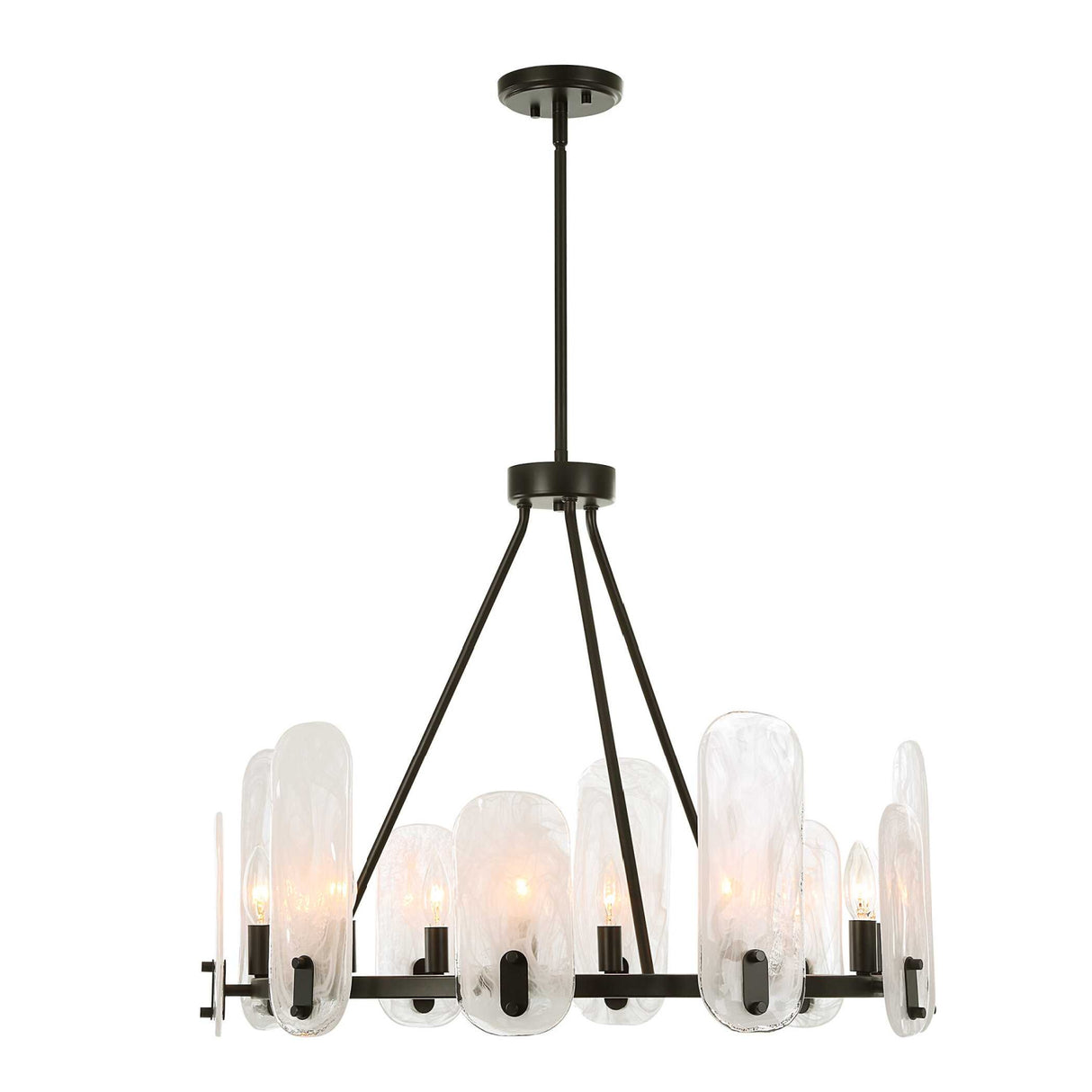Oval Glass 10-Light Chandelier | Uttermost Ellipse