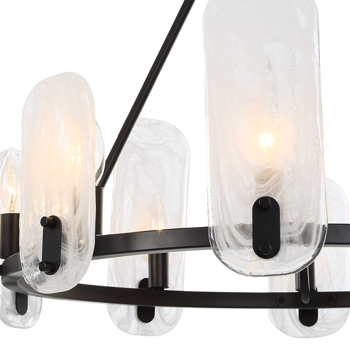 Modern European furniture - Oval Glass 10-Light Chandelier - www.oroa.com