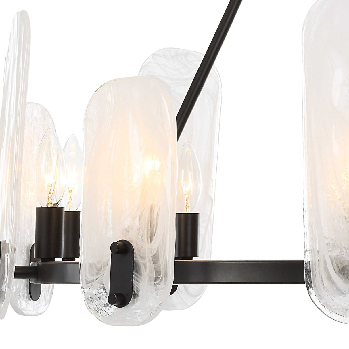 Modern European furniture - Oval Glass 10-Light Chandelier - www.oroa.com
