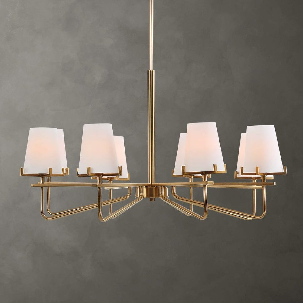 Opal Glass Cones 8-Light Chandelier | Uttermost Lassen - www.oroa.com