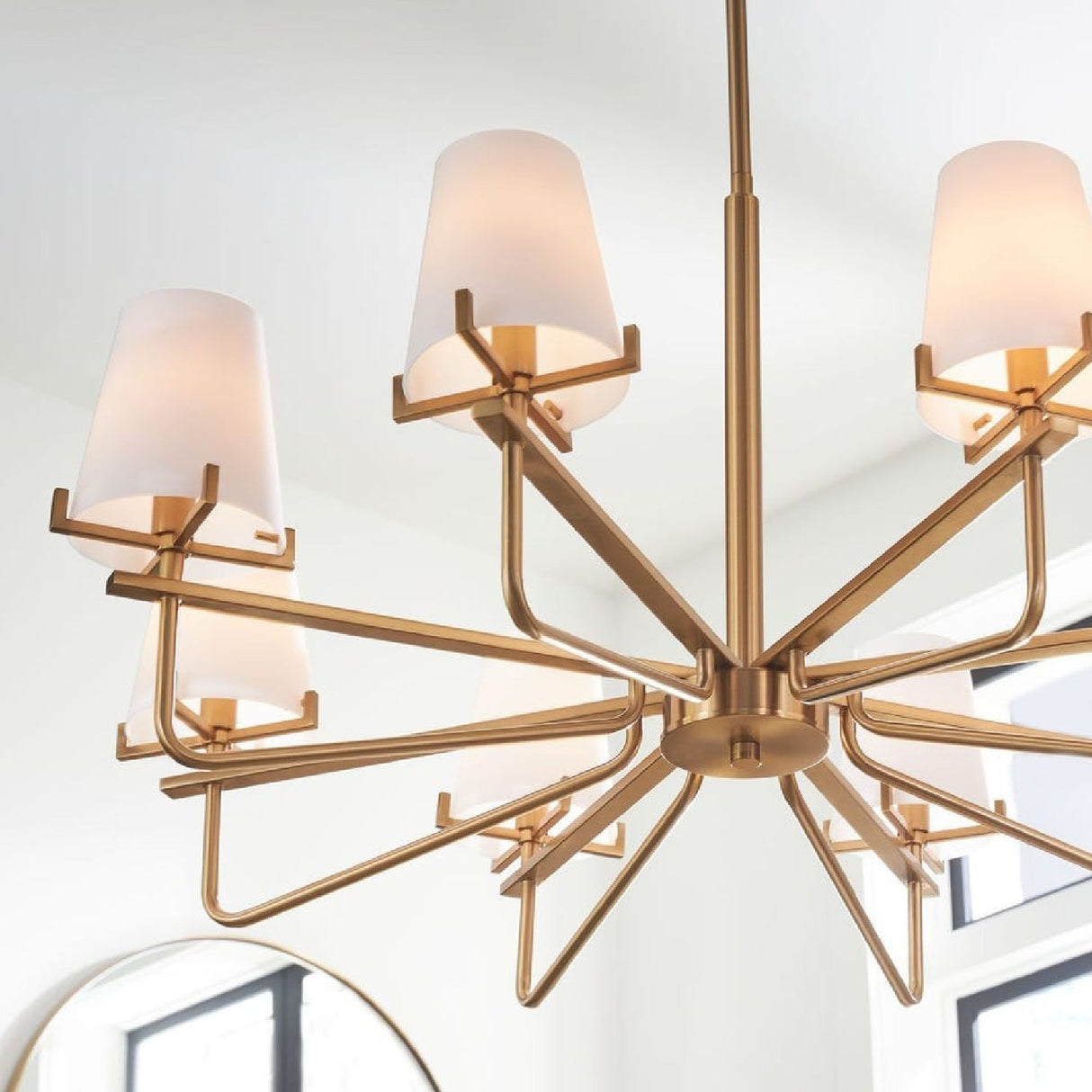 Opal Glass Cones 8-Light Chandelier | Uttermost Lassen - www.oroa.com