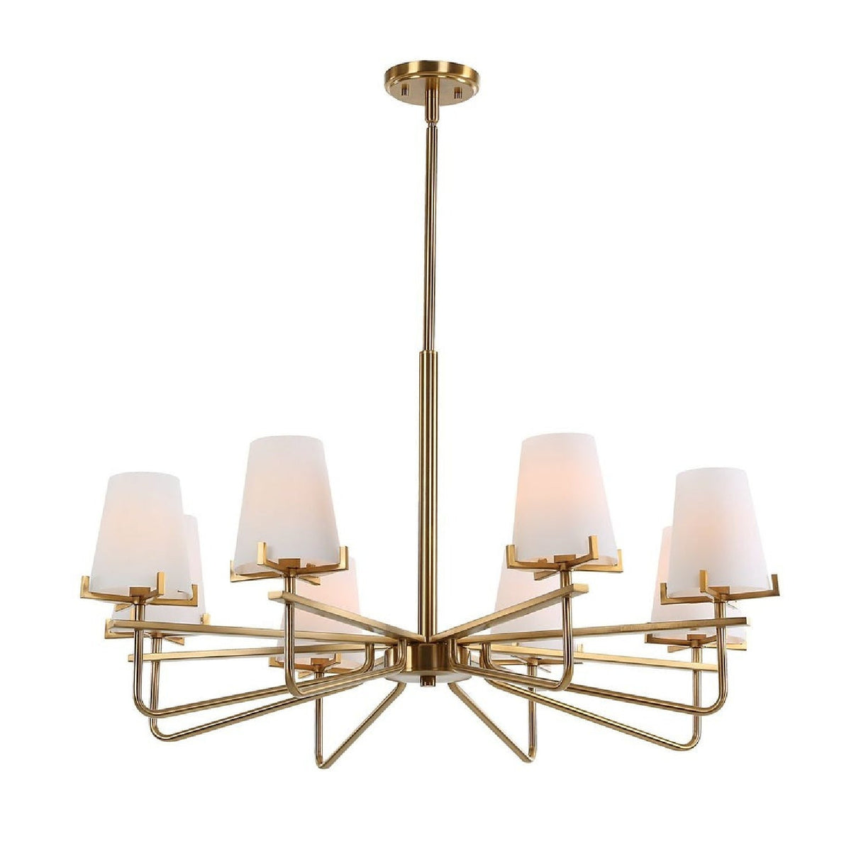 Opal Glass Cones 8-Light Chandelier | Uttermost Lassen - www.oroa.com