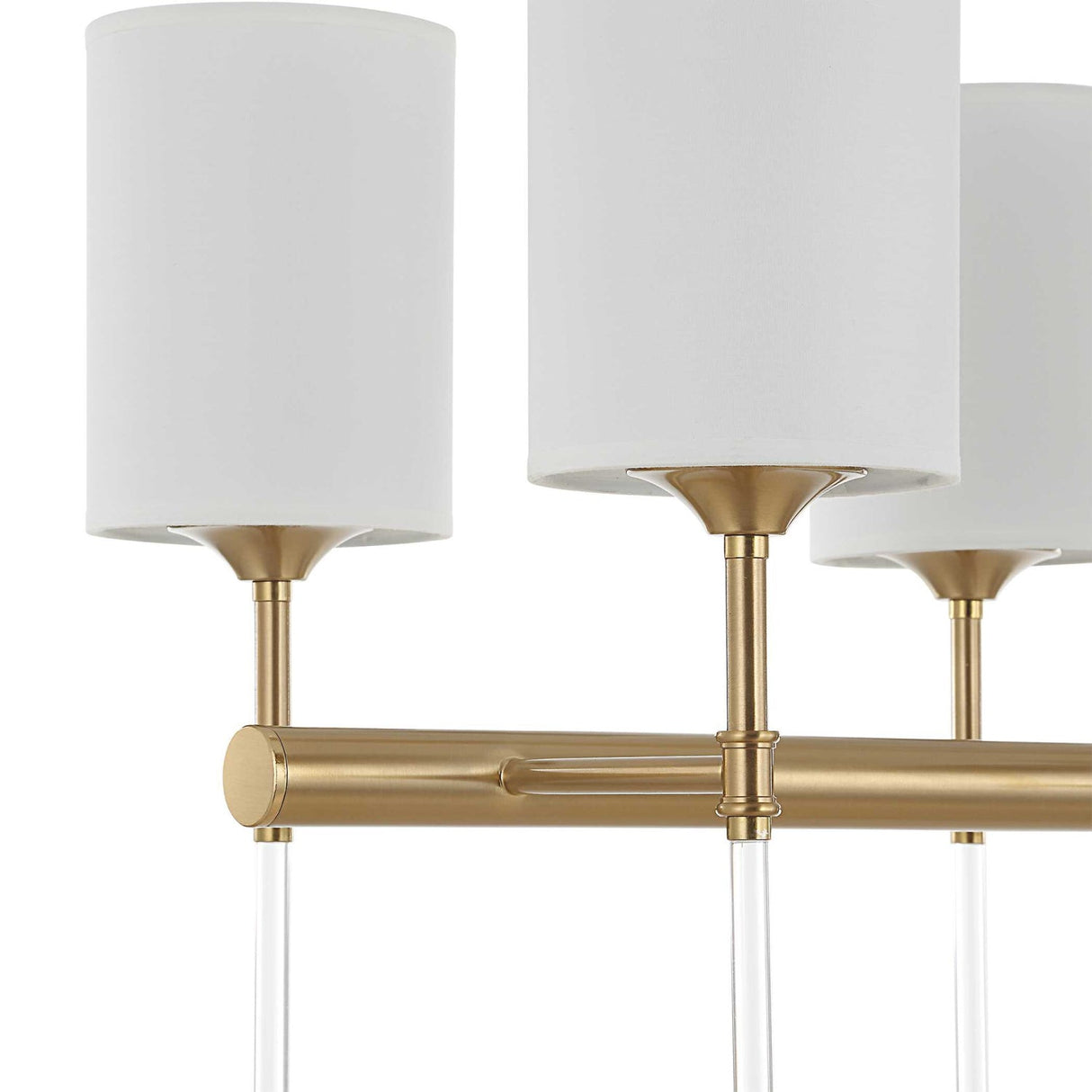 Modern European furniture - White Silken 8-Light Linear Chandelier - www.oroa.com