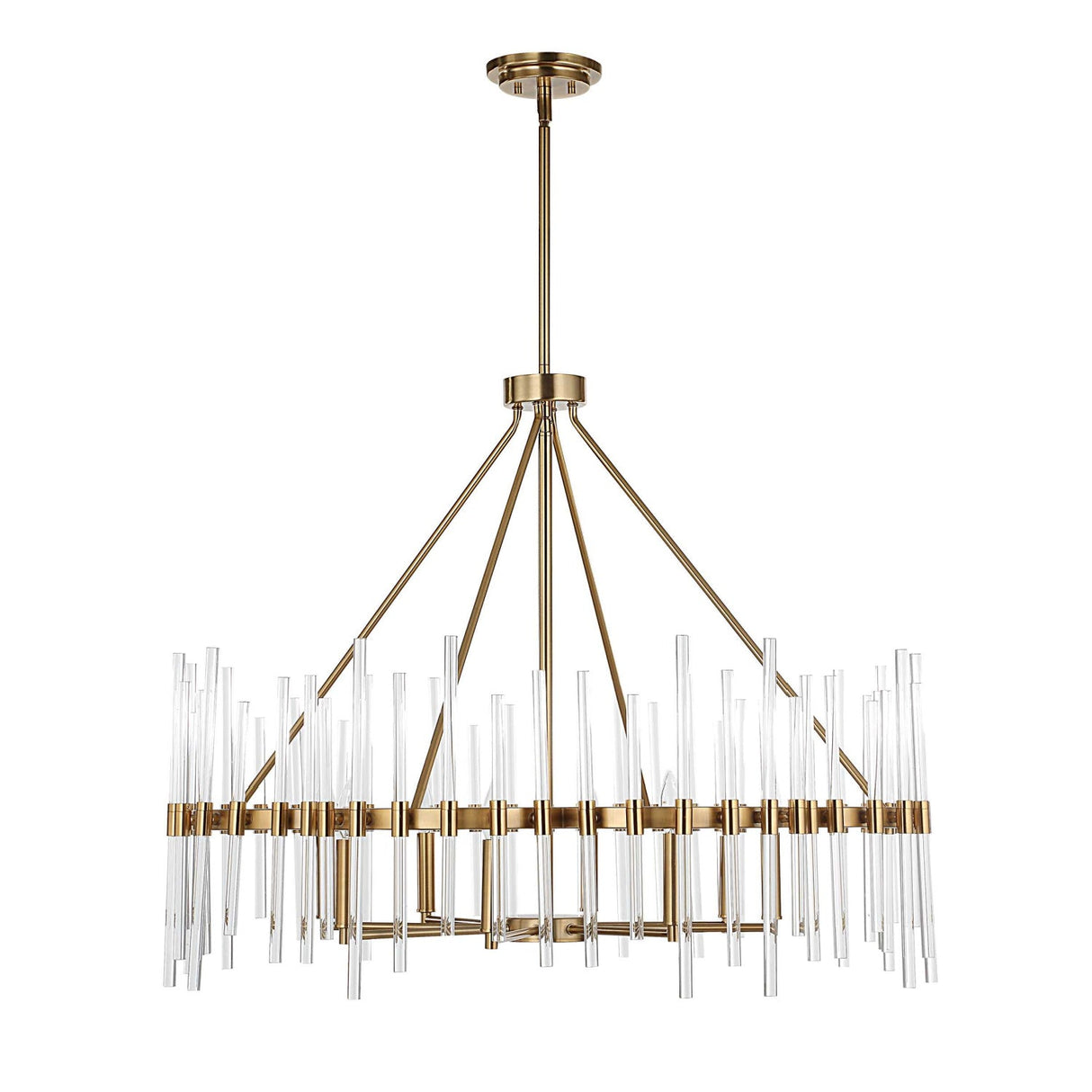 Modern European furniture - Glass Rods 8-Light Chandelier - www.oroa.com