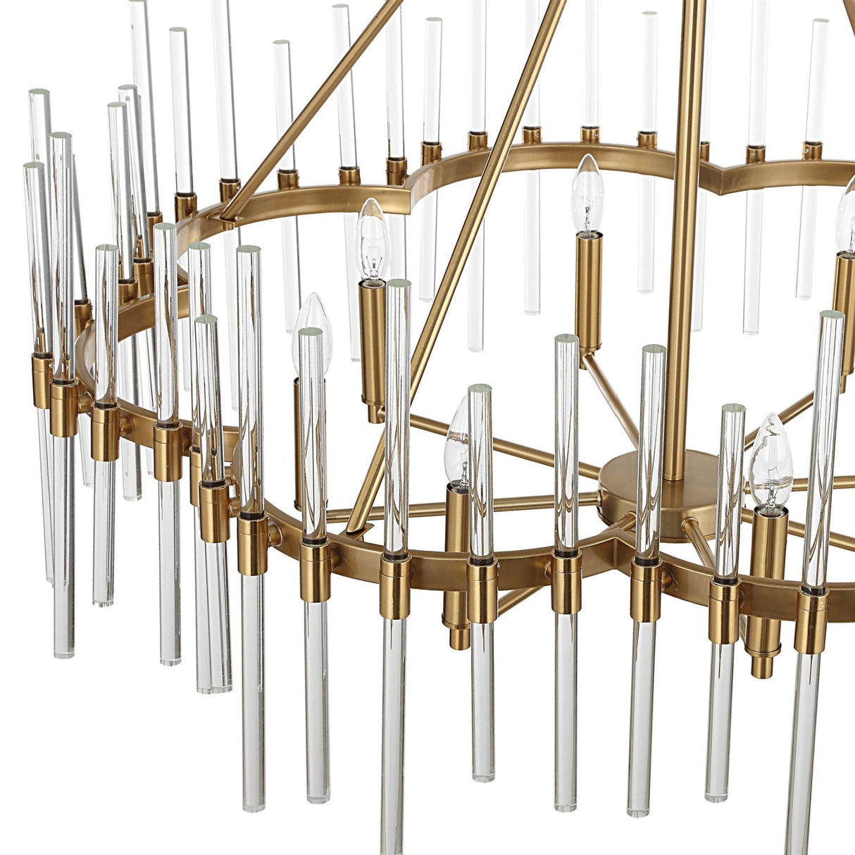 Modern European furniture - Glass Rods 8-Light Chandelier - www.oroa.com