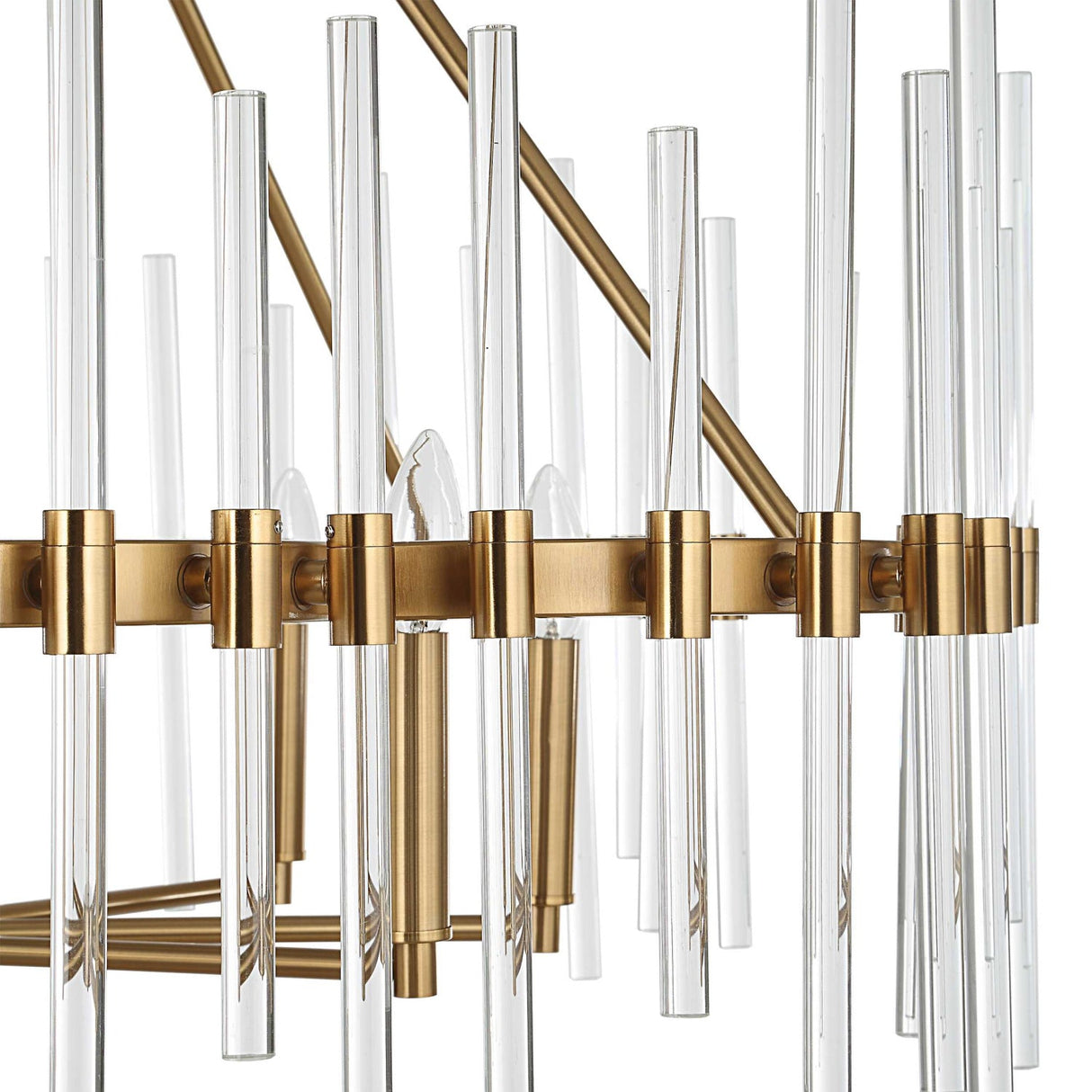 Modern European furniture - Glass Rods 8-Light Chandelier - www.oroa.com