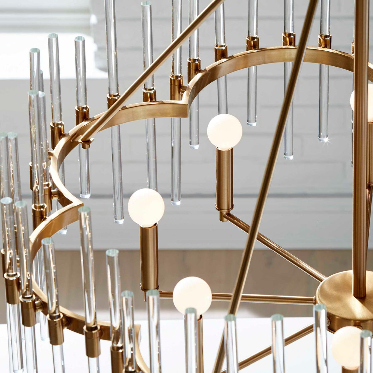 Modern European furniture - Glass Rods 8-Light Chandelier - www.oroa.com
